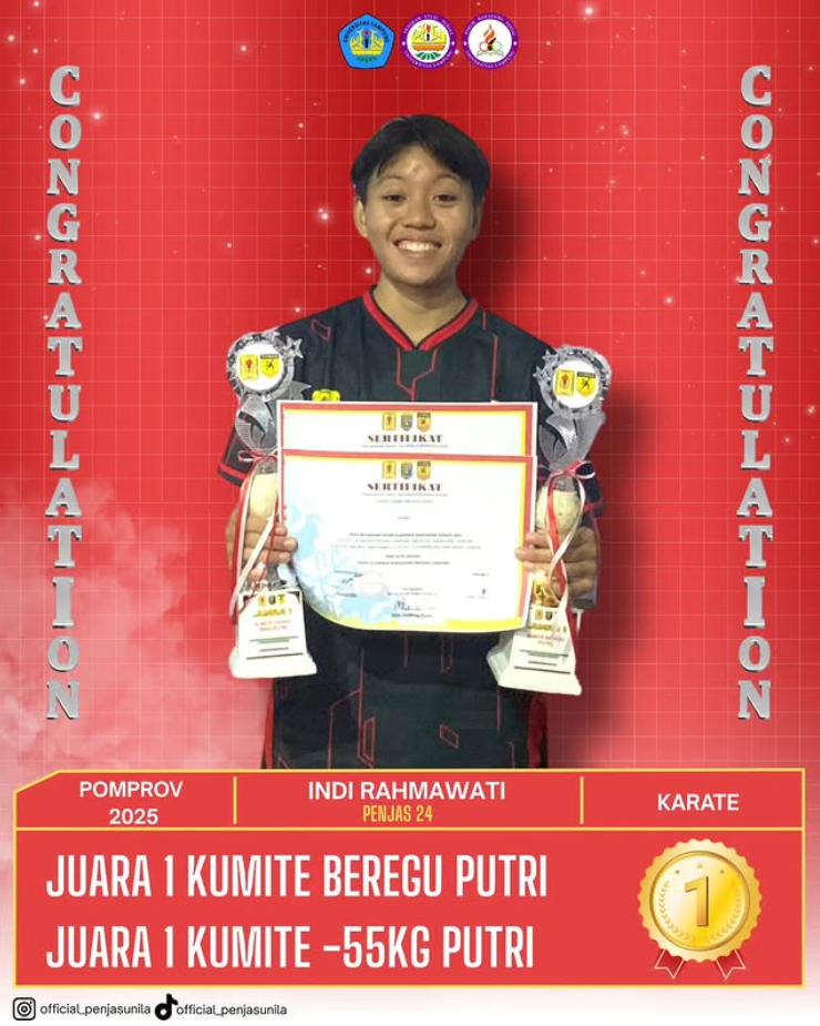 Foto prestasi Pomprov Karate kumite beregu putri
